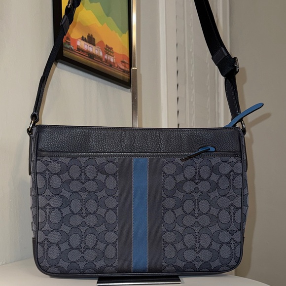 Coach Other - Coach Thompson Signature Jacquard Varsity Stripe Crossbody Messenger Bag